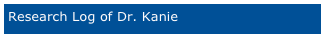 Research Log of Dr. Kanie